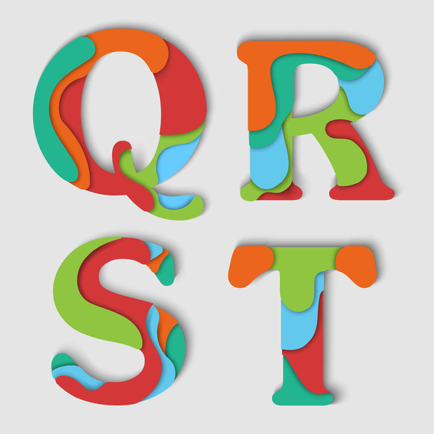 Vector illustration of modern layered text for banners and greeting cards - Vetor, Imagem