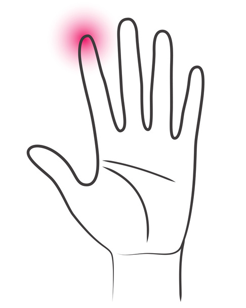 Touching hand - Vector, Image