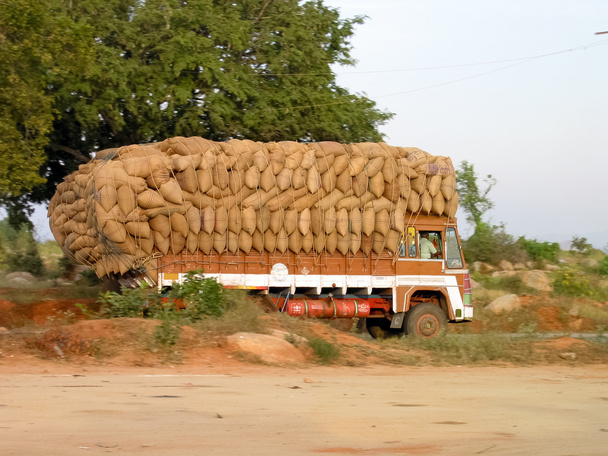 Transporte de arroz indio
 - Foto, imagen