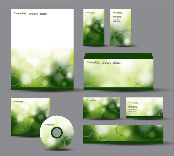 Modern Identity Package. Vector Design. Letterhead, business cards, cd, dvd, envelope, banner, header. - Διάνυσμα, εικόνα