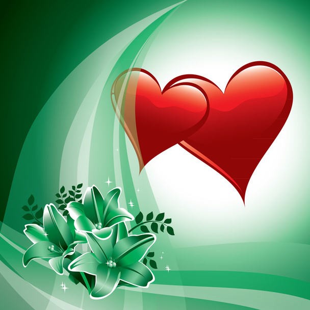 Valentine Day Background. Vector Illustration. Hearts. - Vettoriali, immagini