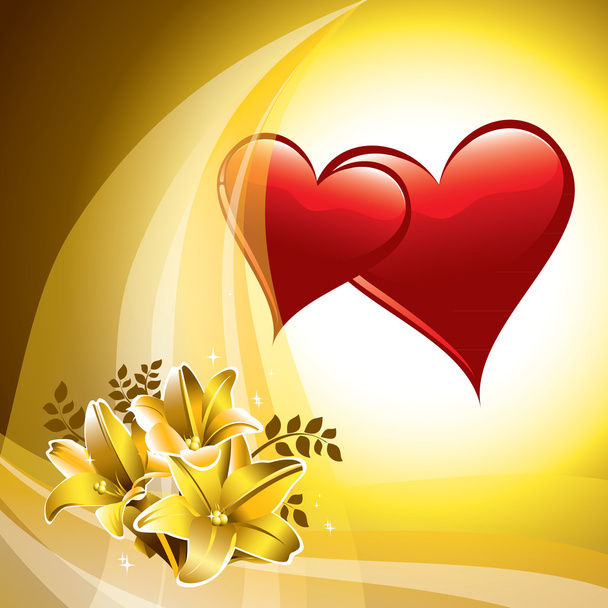 Valentine Day Background. Vector Illustration. Hearts. - Διάνυσμα, εικόνα