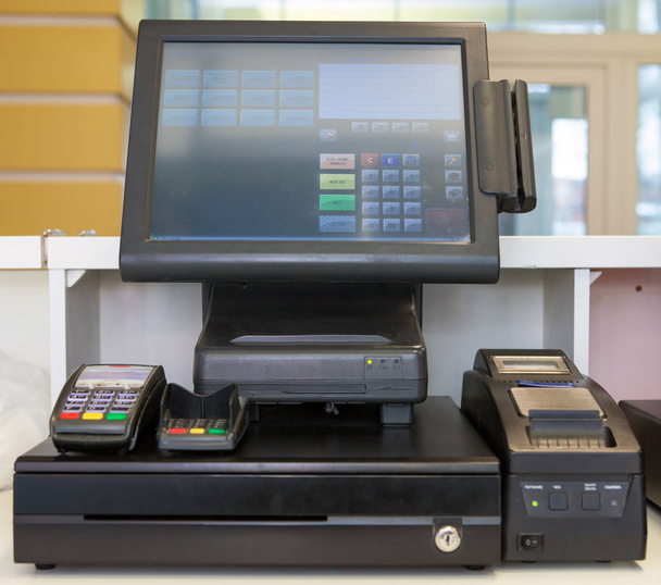 cash register, finance, plastic card reader - Photo, Image