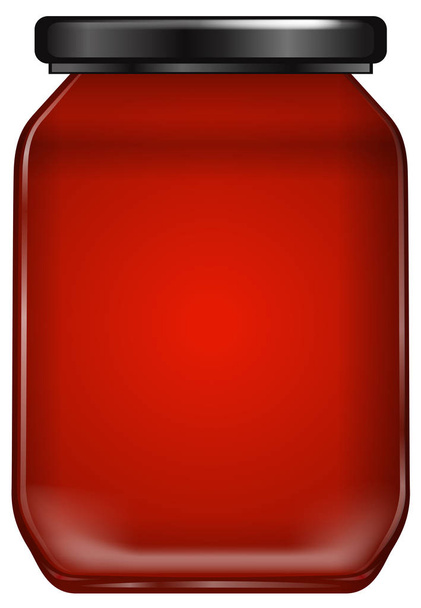 A Jar of Jam on White Background illustration - Vector, Image