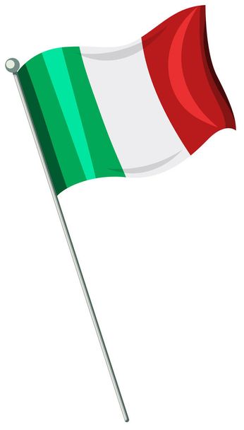 Italian lippu valkoisella taustalla kuva
 - Vektori, kuva