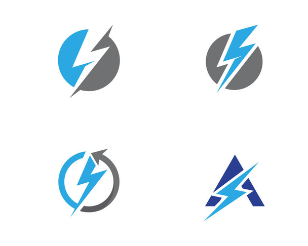 Lightning Logo Template vector icon illustration design - Vektör, Görsel