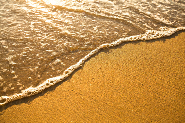 textura de areia de praia. Onda suave do mar
. - Foto, Imagem