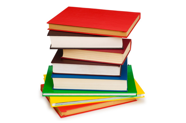 Stack of books isolated on the white - Photo, Image