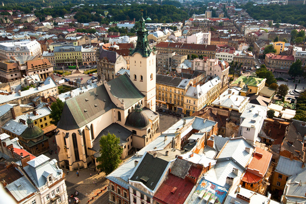 κάτοψη του καθεδρικού ναού της πόλης lviv, Ουκρανία - Φωτογραφία, εικόνα