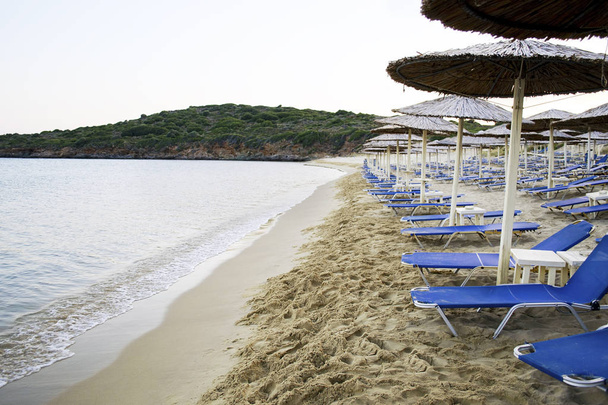 landscape of beach in Andros island Greece - Photo, Image
