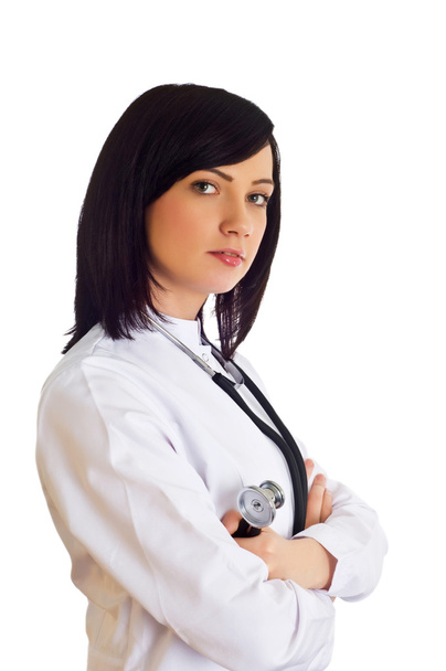 Female doctor isolated on the white - Zdjęcie, obraz
