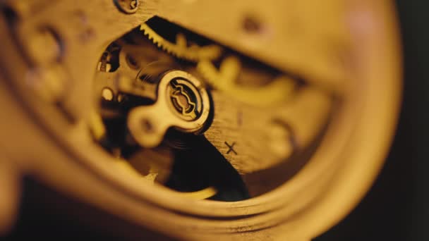 Макрозйомка механізму робочого годинника, старий годинник, час підрахунку
 - Кадри, відео