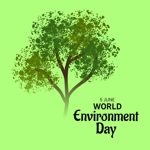 Vector illustration of a Background for World Environment Day. - Vektor, Bild