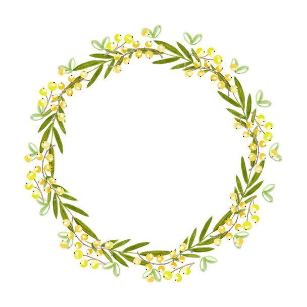 Kruh rám z různých květin. Svatba a pozdrav, elektri - Fotografie, Obrázek