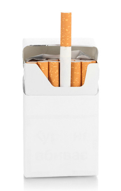 Box of cigarettes, isolated on a white - Foto, Bild