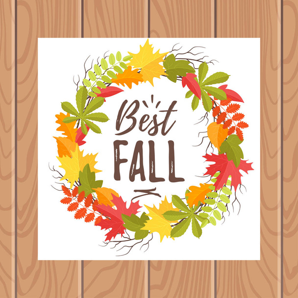 design de outono para cartão postal da temporada
 - Vetor, Imagem