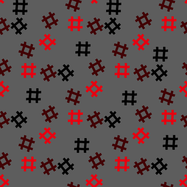 Hashtag pictogram naadloze patroon. Hashtag willekeurig naadloze patroon eps10 - Vector, afbeelding