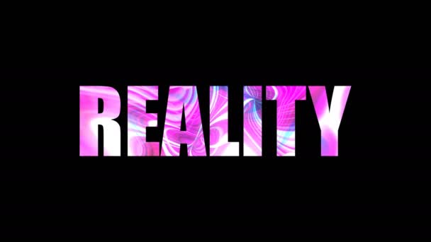 Dopisy ze světlé lesklé Reality textu, 3d vykreslení pozadí, počítač pro hraní her - Záběry, video