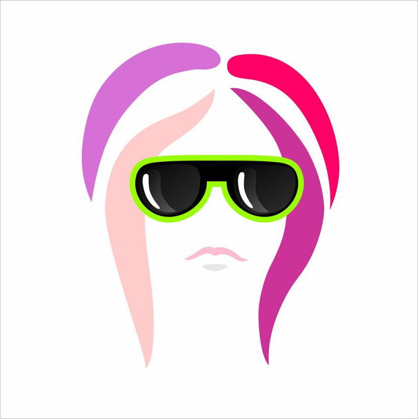 young girl in cool sunglasses - Фото, изображение