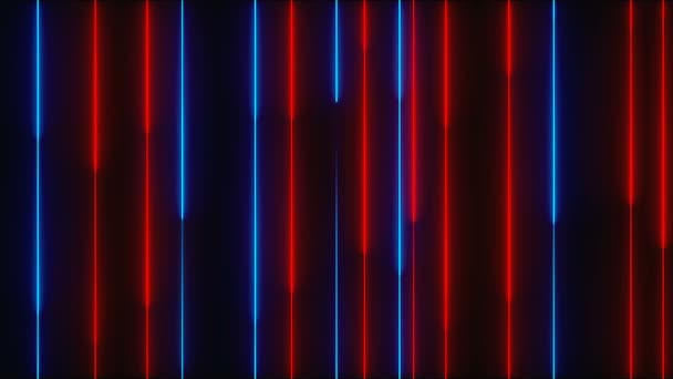 Muchas líneas verticales de iluminación de neón, telón de fondo generado por computadora abstracta, renderizado 3D
 - Imágenes, Vídeo