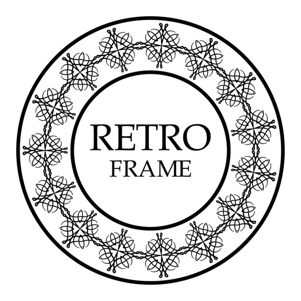 Round ornamental frame - Vektor, kép