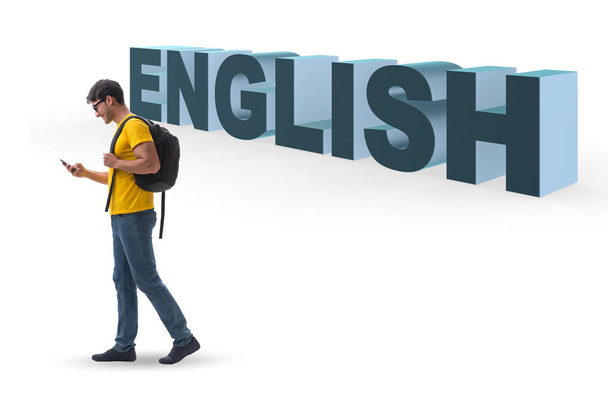 Young man in english studying learning concept - Foto, immagini