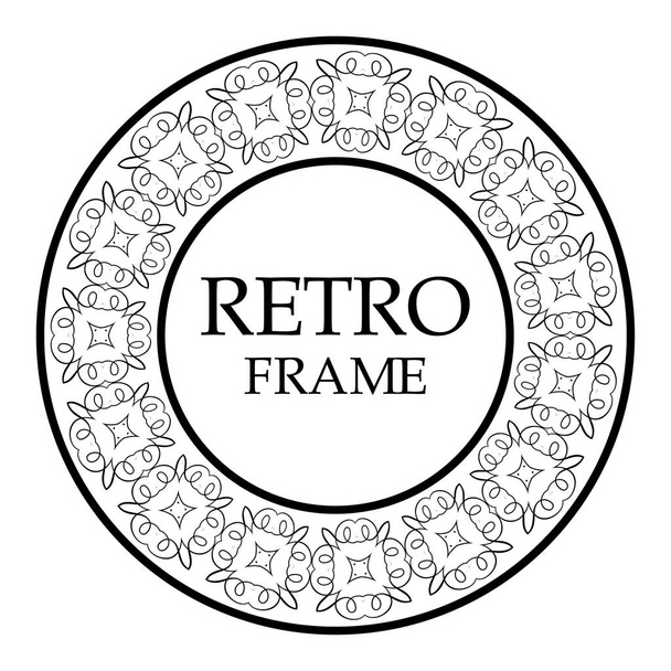 Round ornamental frame - Vector, afbeelding
