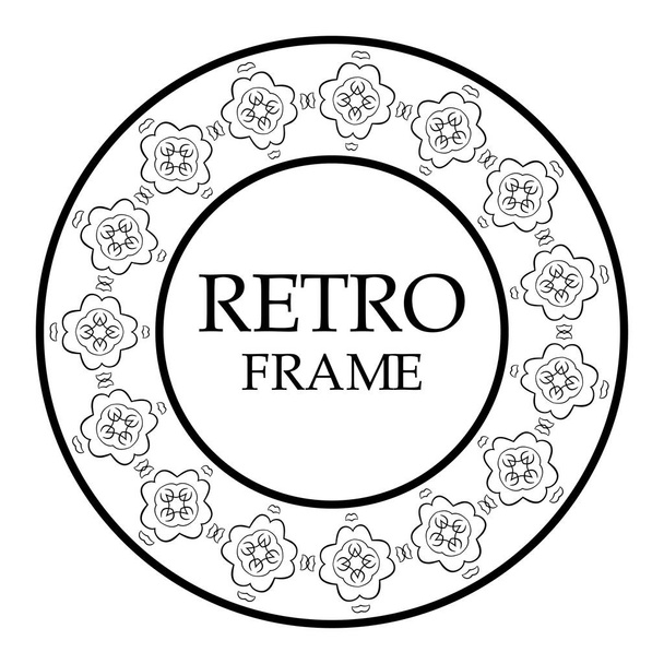 Round ornamental frame - Vector, imagen