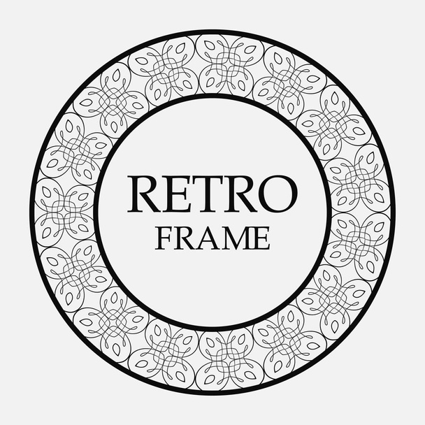 Round ornamental frame - Vektör, Görsel