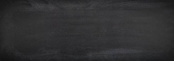 Chalk rubbed out on blackboard, blank chalkboard background - Photo, Image