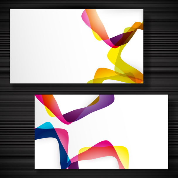 Abstract business-card with forms of empty frames for your card - Wektor, obraz