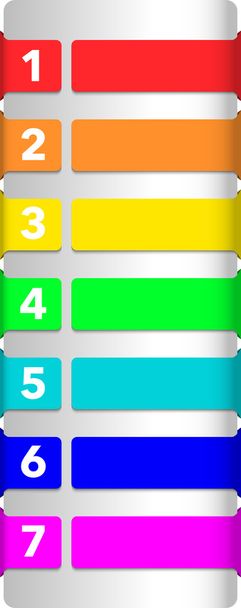 Abstract numbered color banners template - Vector, Image
