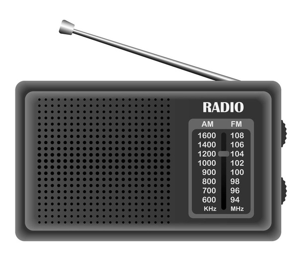 Modern fm radio mockup, realistic style - Διάνυσμα, εικόνα