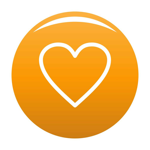 glühender Herz-Symbol-Vektor orange - Vektor, Bild