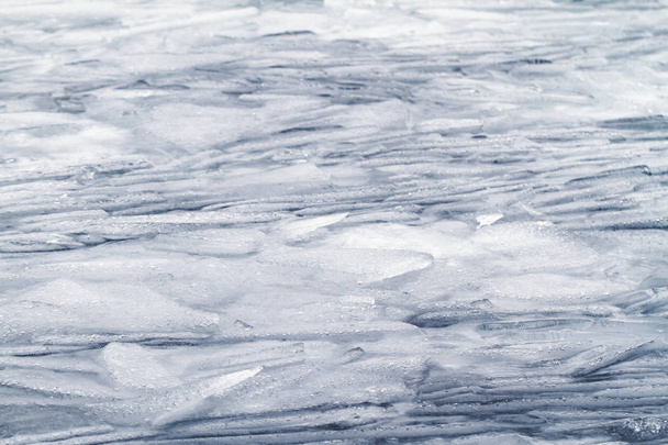 Beautiful frozen lake - Hungary, Balaton lake - Фото, изображение
