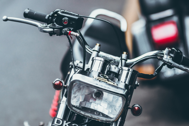 Motorcycle headlight closeup. Bali island Indonesia - Foto, afbeelding