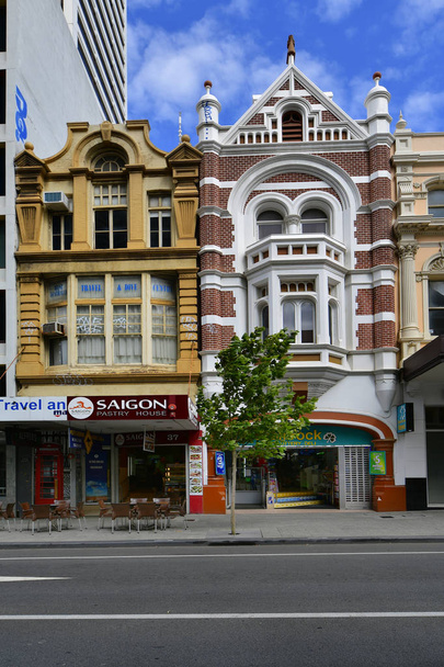 Perth, WA, Australia - November 28, 2017: Different old buildings in Downtown of the capital of Western Australia - Fotó, kép