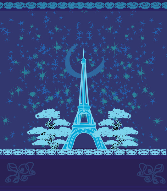 Παρίσι στη νύχτα - Διάνυσμα, εικόνα