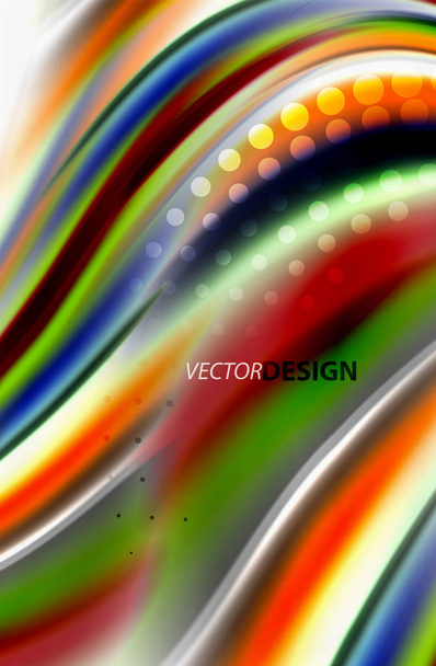 Rainbow color waves, vector blurred abstract background - Vettoriali, immagini