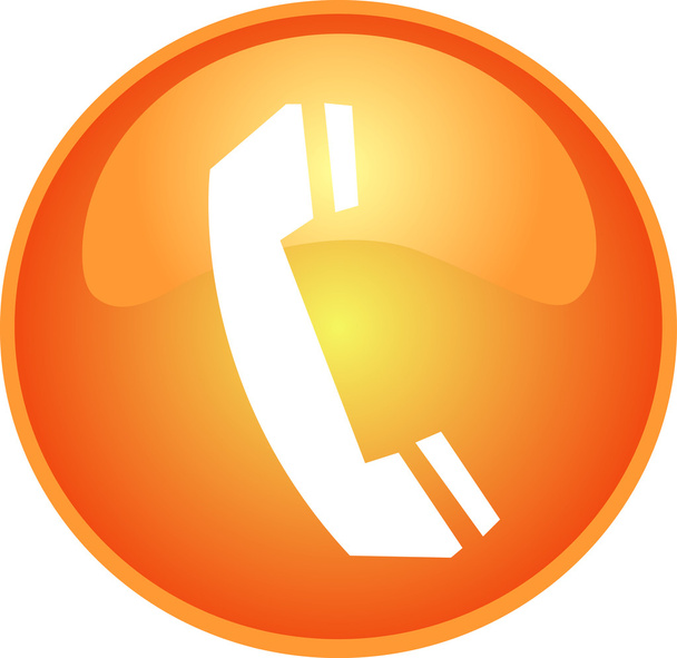 oranžový telefonu tlačítko - Vektor, obrázek