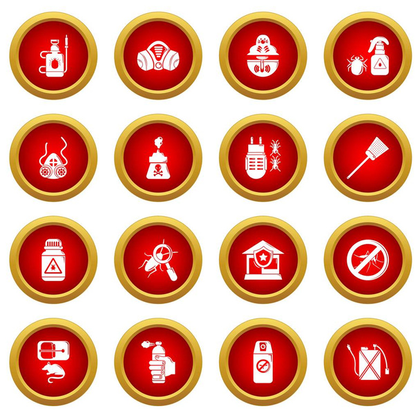 Pest control tools icons set, simple style - ベクター画像