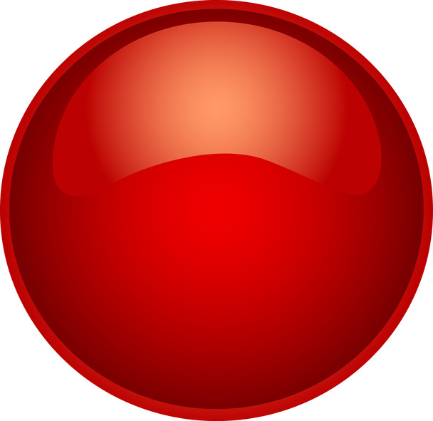 Botón rojo en blanco
 - Vector, Imagen