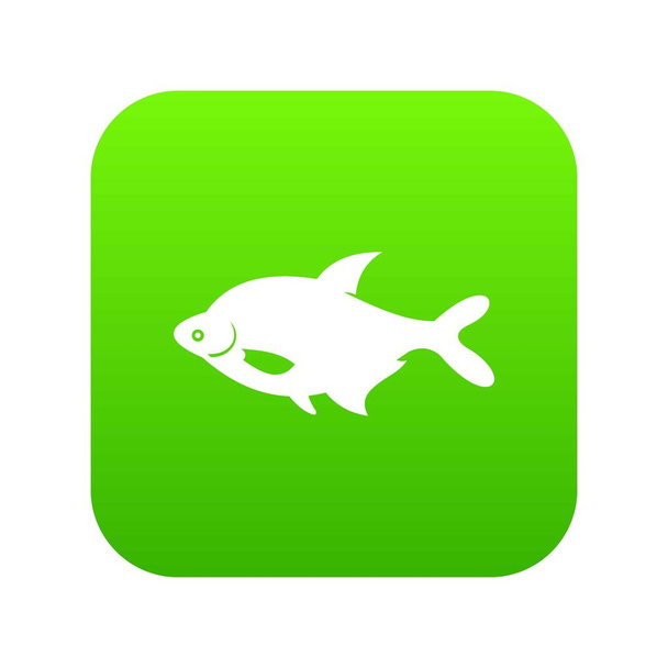 Fish icon digital green - Vettoriali, immagini