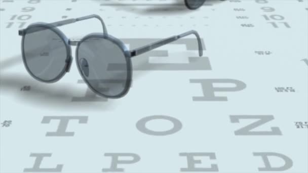 brýle lékařské abeceda pohledu - Záběry, video