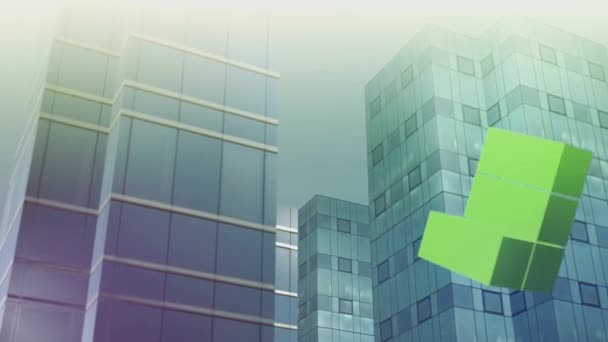 Tetris bouwstenen stad toekomstige - Video
