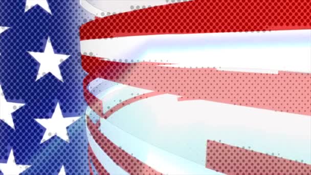 USA σημαία πατριωτική Αμερική ρίγες - Πλάνα, βίντεο