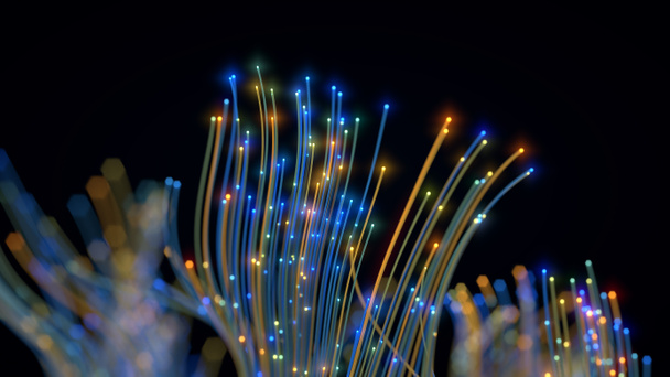 fiber optic cables. 3d illustration - Photo, Image