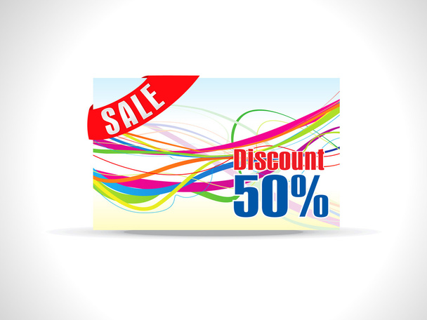 abstract colorful discount card - Vektor, kép