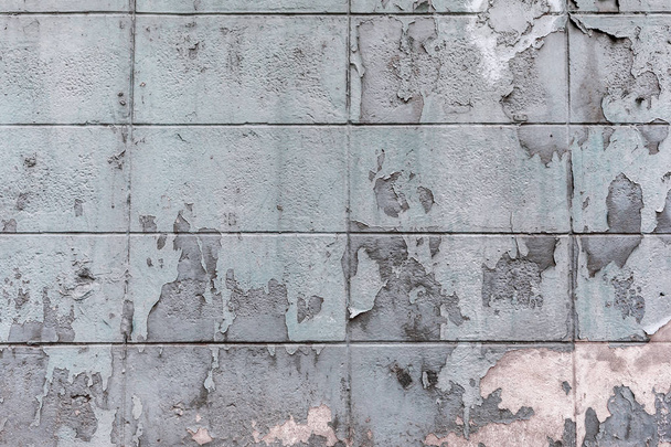 古いセメント ブロック壁テクスチャ グランジ背景フレーク表面詳細 - 写真・画像