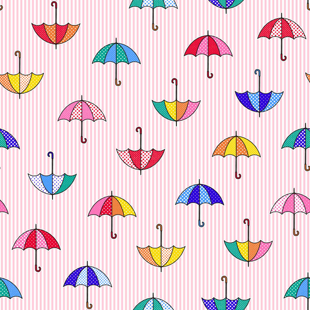 Pattern illustration of the umbrella,I designed an umbrella cutely,I continue seamlessly, - ベクター画像